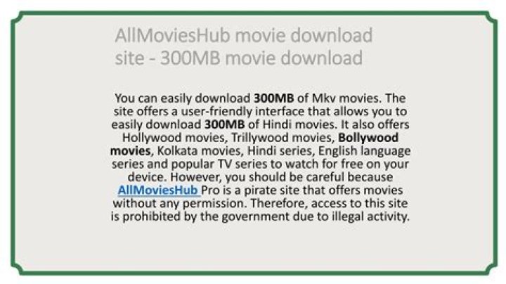 300 MB Movie: A Comprehensive Guide to Downloading and Streaming Movies