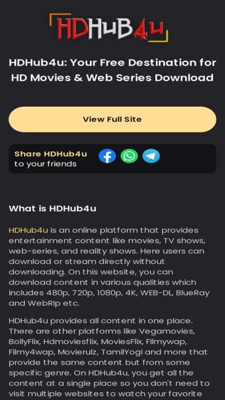 HDHub4U.Center: Your Ultimate Destination for High-Quality Movies