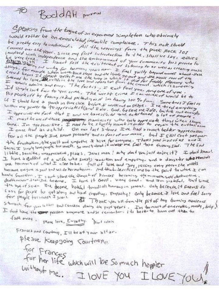 Kurt Cobain Suicide Letter: A Deep Dive into the Tragic Legacy